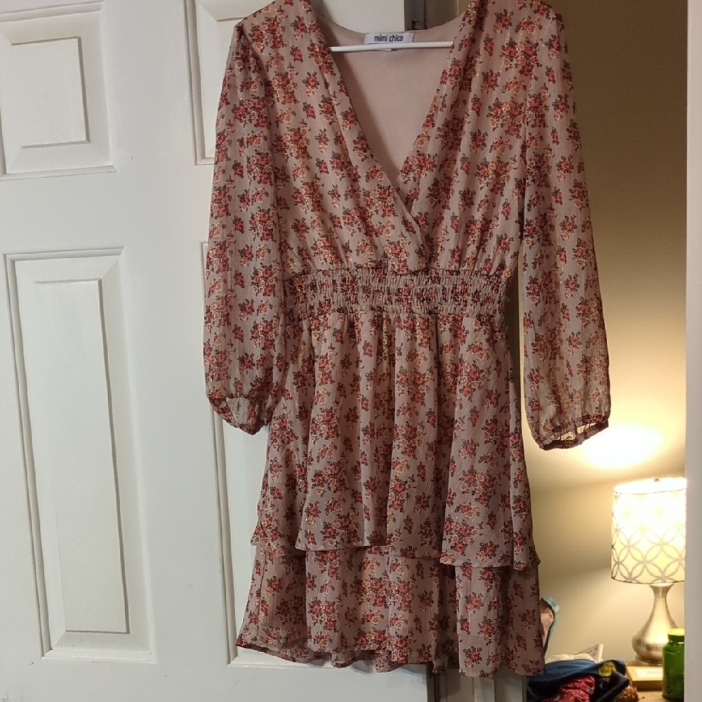 Shein Floral Print Dress - Pink